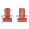 Flash Furniture Red All-Weather Folding Adirondack Chairs, 2PK 2-JJ-C14505-RED-GG - alternate 2